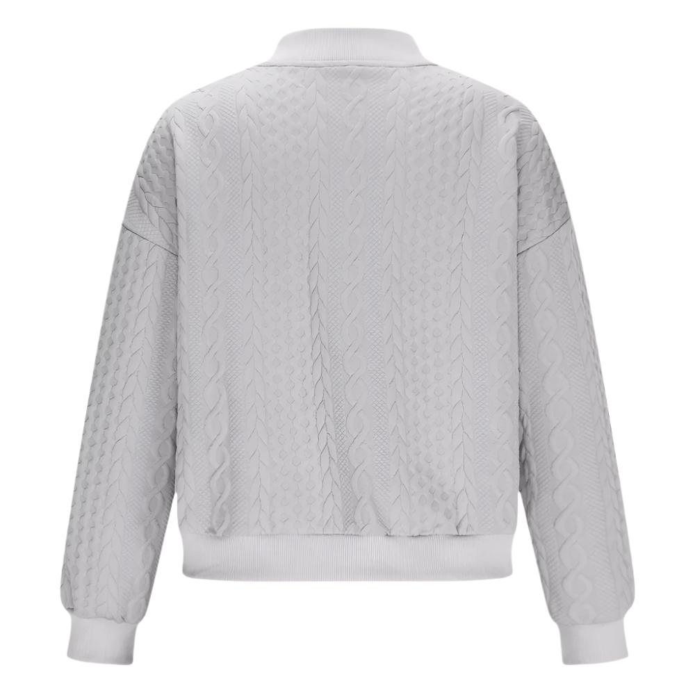 Grijs damesvest met elegante pasvorm
