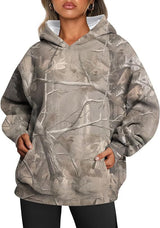 Hellgrauer Camouflage Hoodie Oversize Fit
