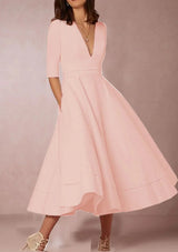 chique cocktailjurk met taille

