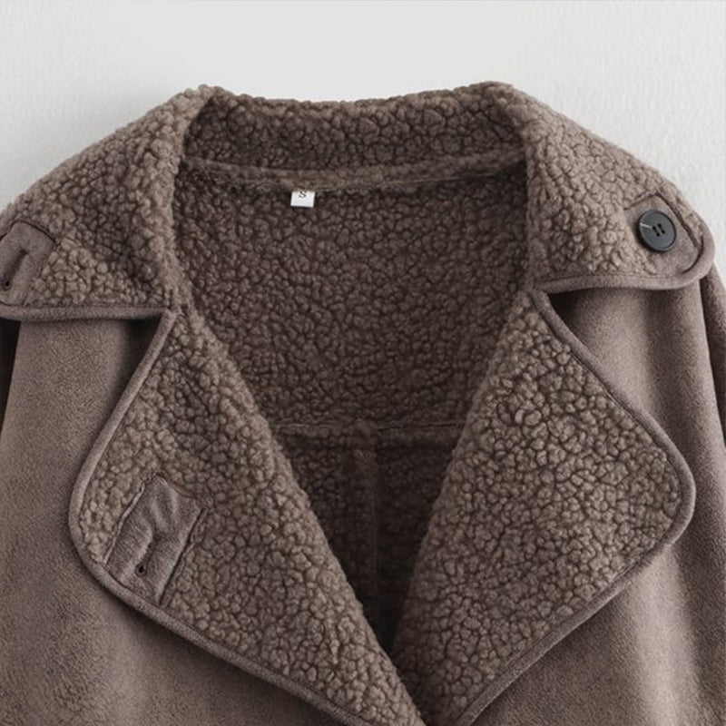 Nevada Luxe | Winterjacke mit Veloursleder-Optik & Fleece-Futter