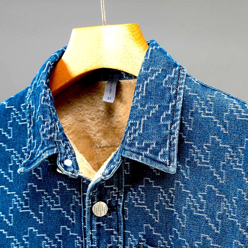 close-up fleece voering denver denim jacket
