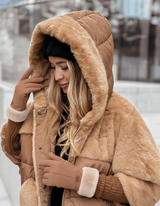 Melvya Vegane Wildleder Handschuhe Camel Damen
