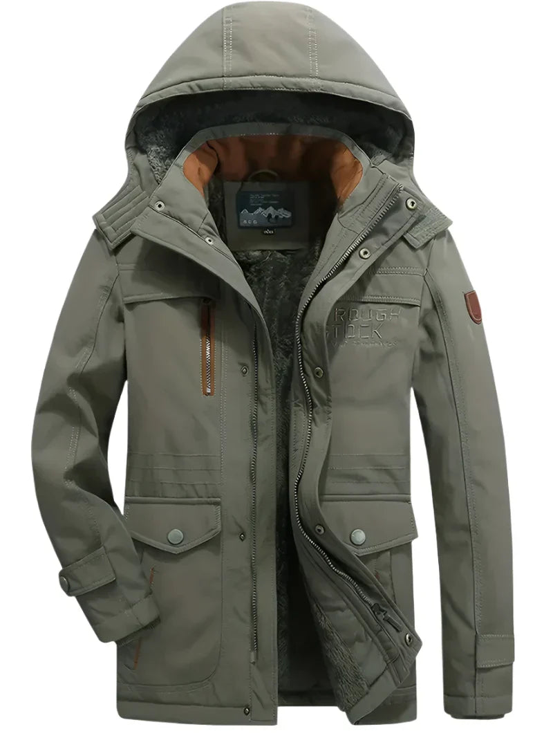 warme jas voor dames en heren van polyester
