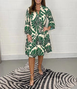 comfortabele damesjurk met levendige print
