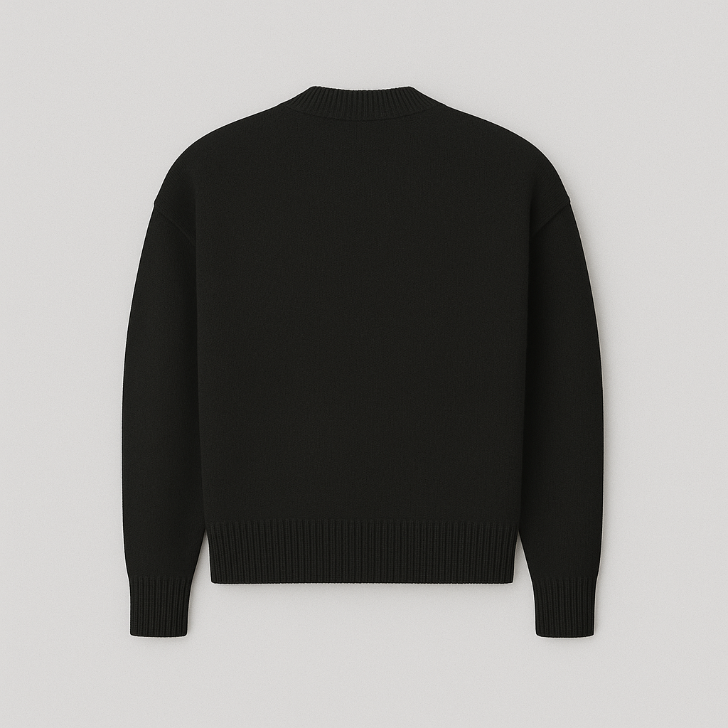 Amaria Strickpullover schwarz mit Herz-Applikation