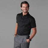 Zwarte polo met moderne fit voor mannen
