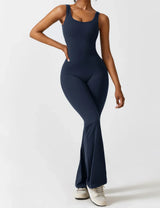 Elena | Flared V-Back Jumpsuit