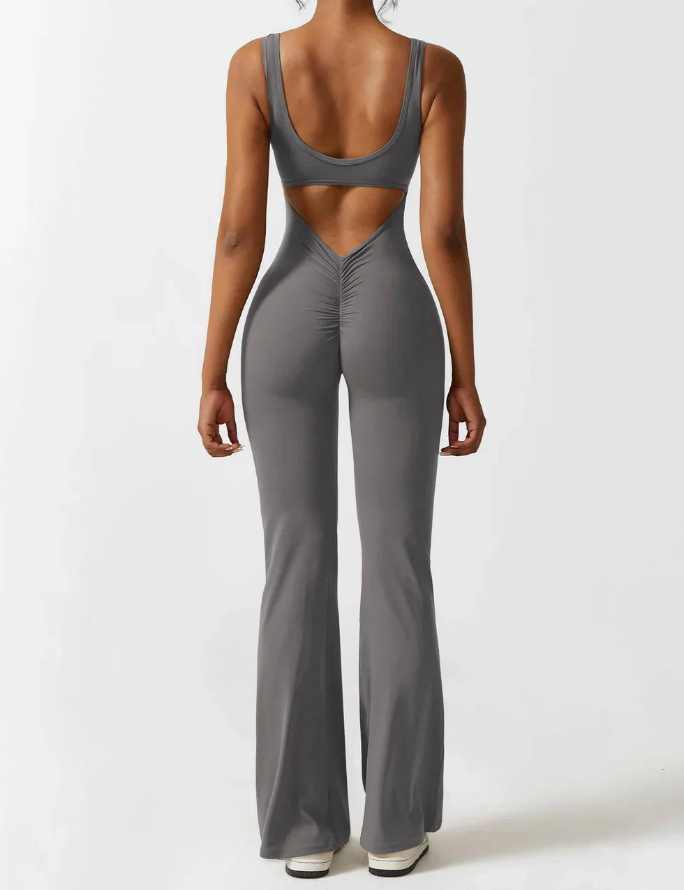 Elena | Flared V-Back Jumpsuit
