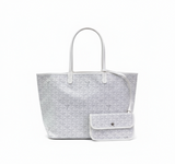 weiße tote bag mit geometrischem muster