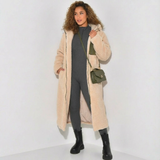 reversible Winterjacke Damen mit Kapuze und Steppdesign