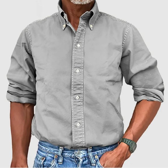 camden heritage heren overhemd grijs stijlvolle look
