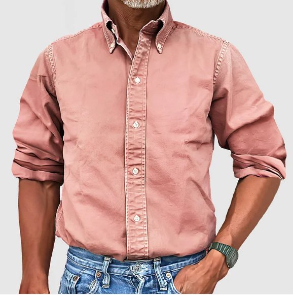 camden heritage heren overhemd rood klassiek design
