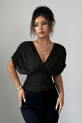 Celestine elegante Bluse mit V-Ausschnitt für Büro und Abend