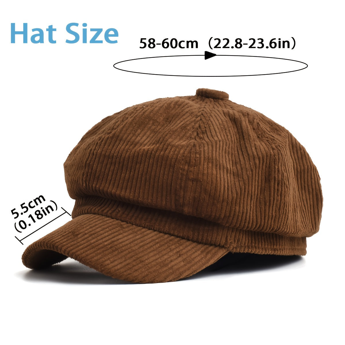 Cordova | Cord-Newsboy-Cap für Damen – Trendige Schirmmütze im Retro-Stil