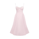 Elara | Satin Maxi Kleid mit Sweetheart-Ausschnitt & Tüll-Detail