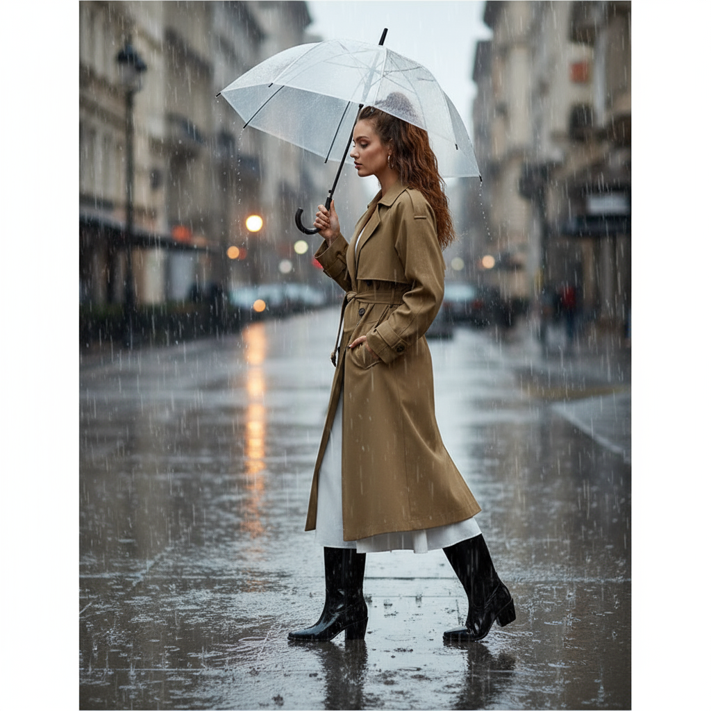 Velaya | Glänzende Western-Regenstiefel mit Absatz – Wasserdicht & Stilvoll