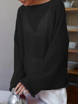 Elayne Knit in Schwarz, lässig im Alltag gestylt
