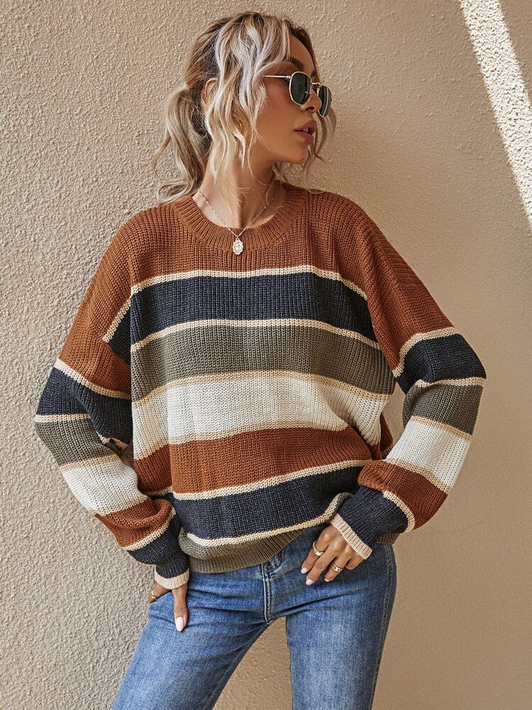 Serenelle | Gestreifter Oversize-Pullover aus weichem Strick