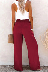 lichte wijde broek zomerlook dames
