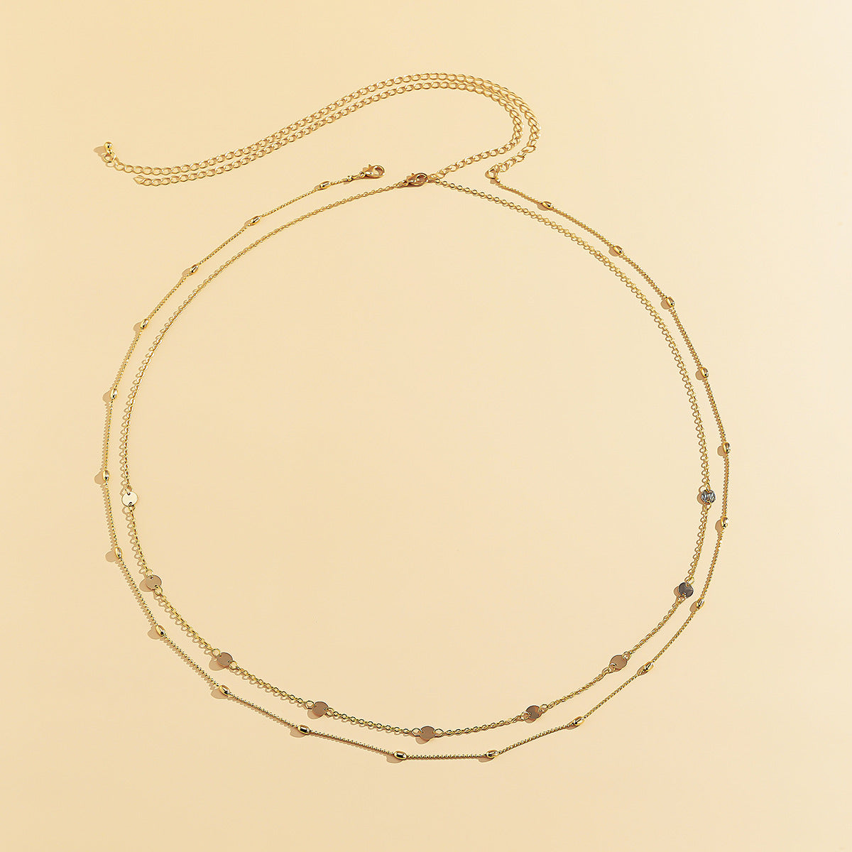 Bauchkette Damen Gold eleganter Körperschmuck – BellyLinx von Talaine, Detailansicht
