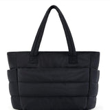 Nimbus Carry Puffer Tote – stijlvolle zwarte tas voor werk en school.