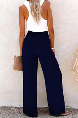 Mariza | Wide Linen Trousers