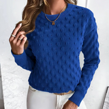 blauwe kasjmier trui elegante look
