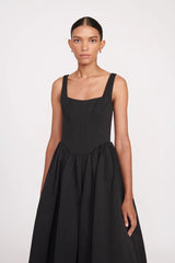 Velvet Noir | Midi Dress