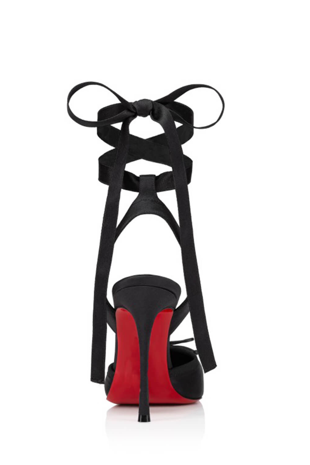 Seraphine Ballet Heels in Schwarz Satin – luxuriöse Pumps mit Knöchelbändern