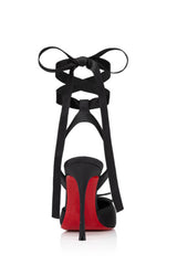 Seraphine Ballet Heels in Schwarz Satin – luxuriöse Pumps mit Knöchelbändern