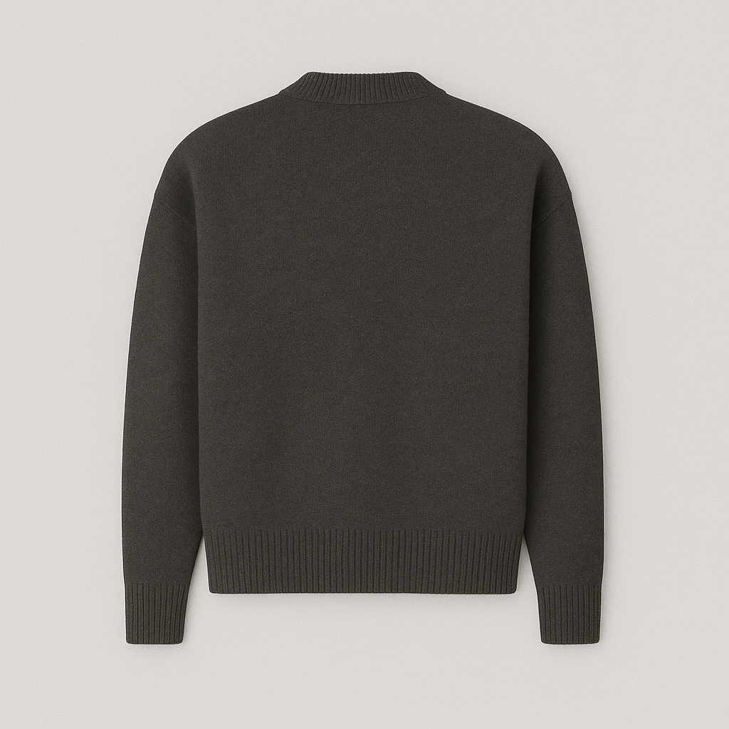 Amaria Strickpullover in Dunkelgrau mit Herz-Detail