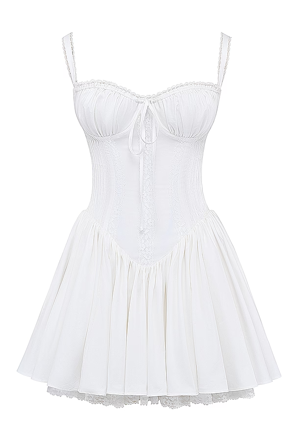 Corsivana | Lace Up Mini Dress