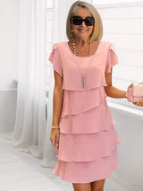 zijden chiffon jurk voor dames
