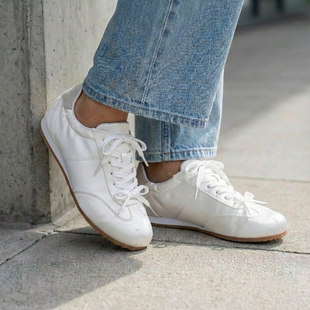 Elvèra Ballet Sneaker Damen in Weiß – elegante Ballerina Sneaker
