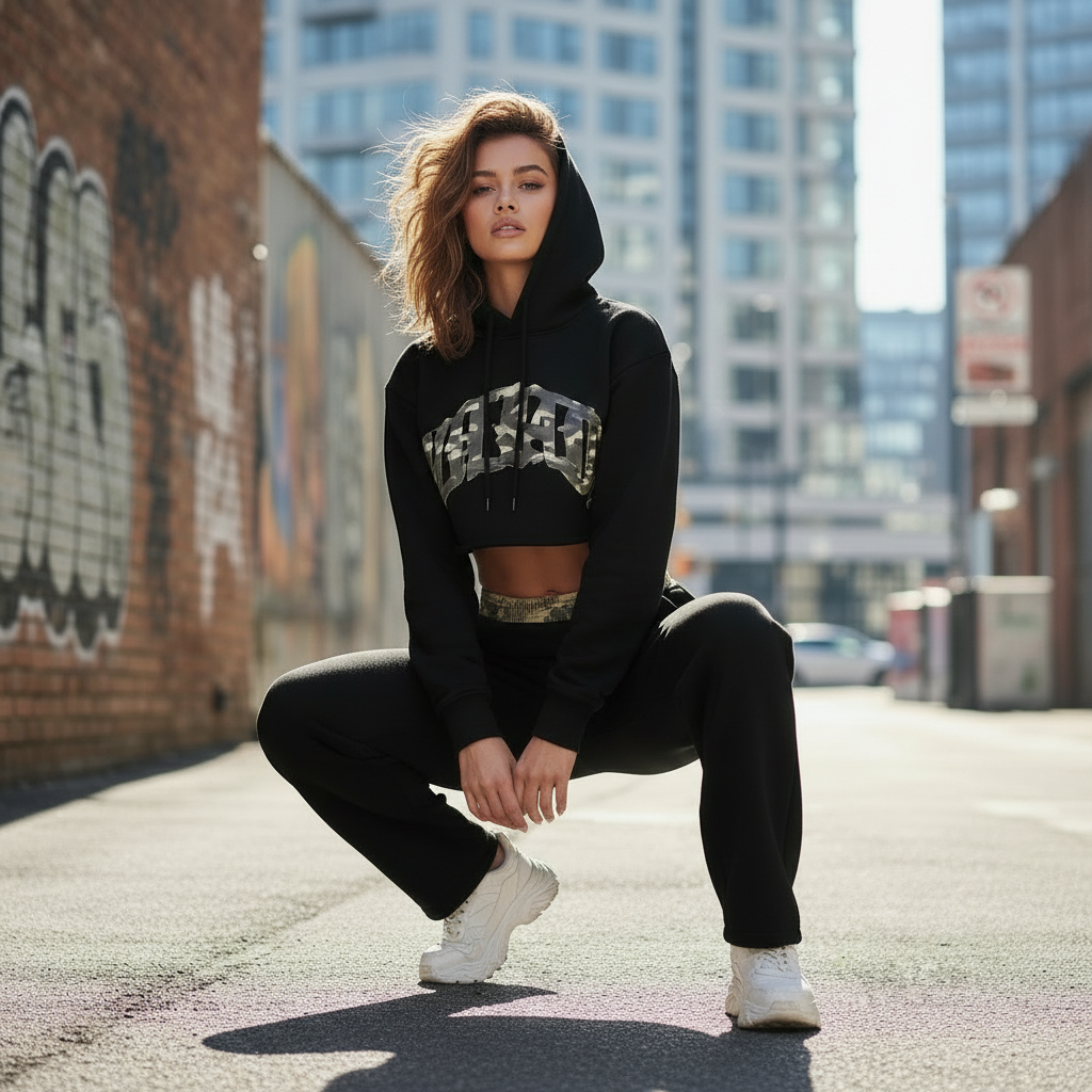 Lockere Jogginghose im Camouflage-Print aus dem Talaine Velora Lounge-Set
