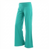 Aveline Wide-Leg-Hose Mintgrün ohne Modell, Produktfoto mit hohem Bund