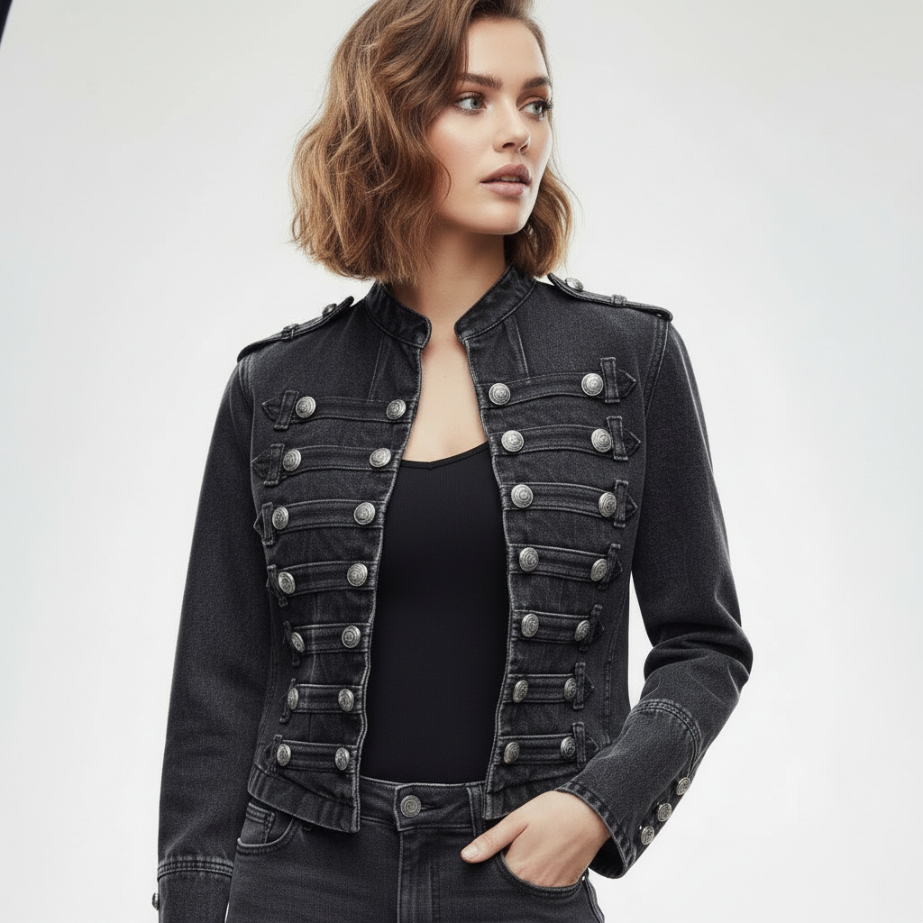 Velisse Jeansjacke von Talaine als stilvolle Statement-Schicht