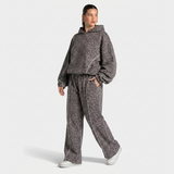 Leoparden-Loungeanzug Damen in Beige für entspannte Tage