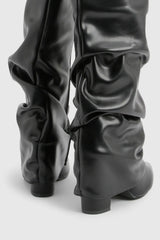 Marzella Slouch Boots | Faltstiefel mit Pointed Toe & Niedrigem Absatz