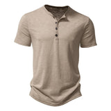 Khaki comfortabel T-shirt met ronde hals