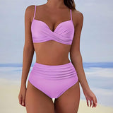 Maëlle | Twist Top High Waist Bikini Set