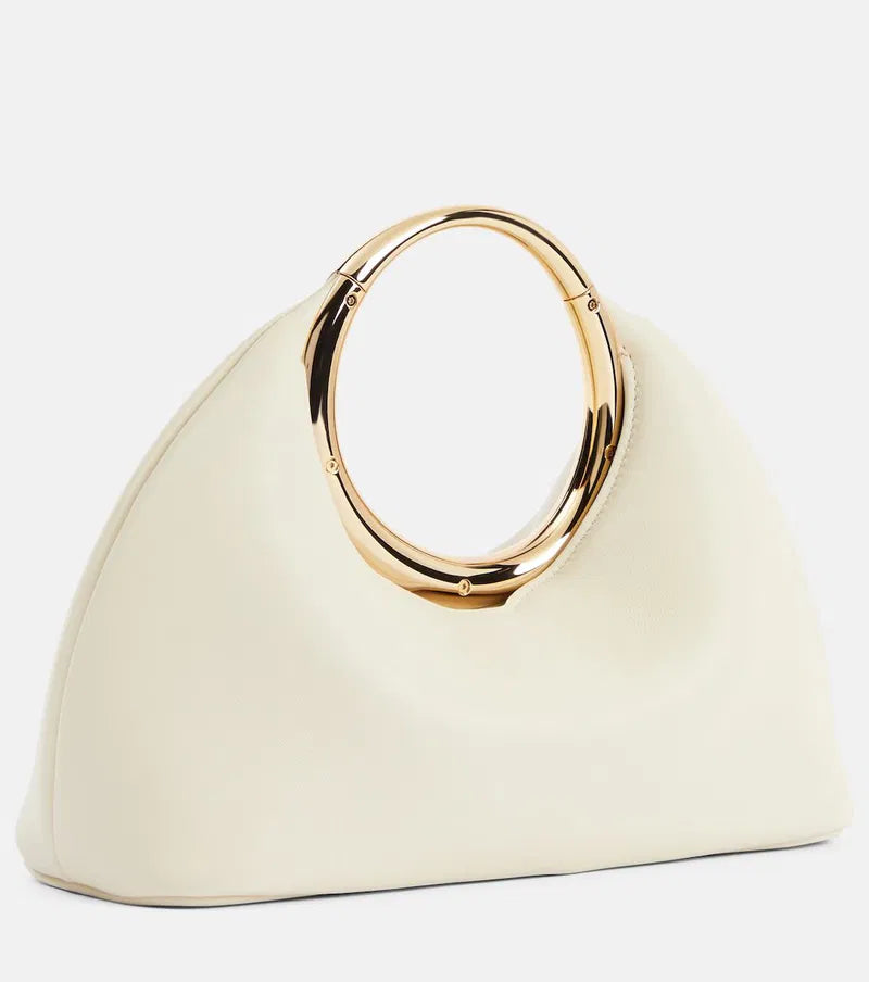 Orella | Designer-inspirierte Ringtasche aus Vegan-Leder mit goldenem Griff