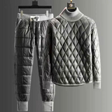 gewatteerde trui en broek set
