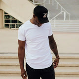 Geritt T-shirt in wit met ronde hals en strakke pasvorm

