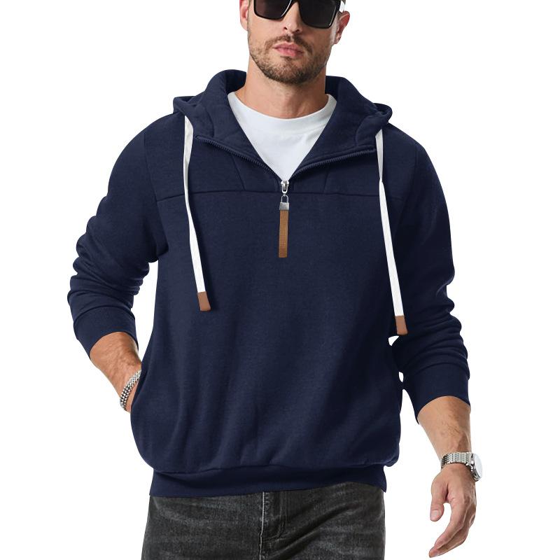 trendy half-zip hoodie heren
