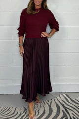 Isabelle | Stylish Midi Dress with Unique Skirt Detail 