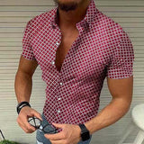 bordeaux overhemd slim fit met grafische print
