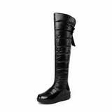 Narella Snowline Overknee Boots | Warme Gefütterte Damen Winterstiefel mit Schleife