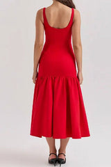Karin | Bodycon Midi Dress with Ruffle Details