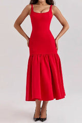 Karin | Bodycon Midi Dress with Ruffle Details